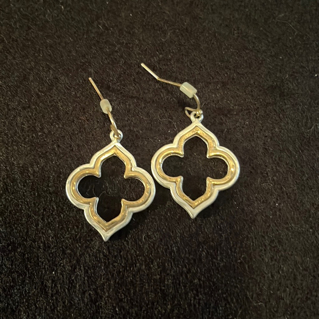 Silver And Gold Dangle Earrings